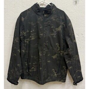 Yee Yee Long Sleeve Full Zip Black Camo Soft Shell Jacket Size XLarge